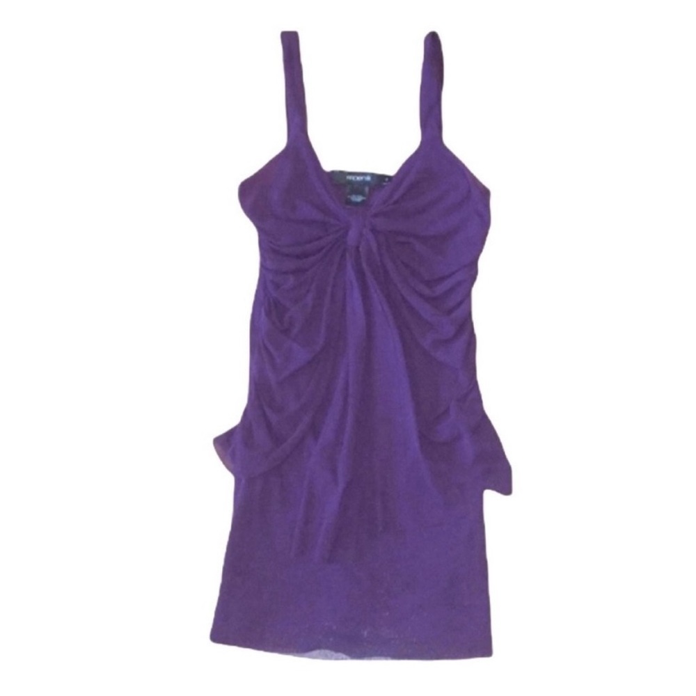 VTG Y2K Arden B Purple Sleeveless Bow Tie Top Size Small